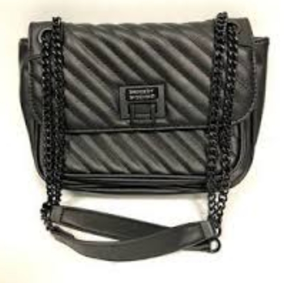 BADGLEY MISCHKA Black Quilted Leather Crossbody Bag - Picture 7 of 12